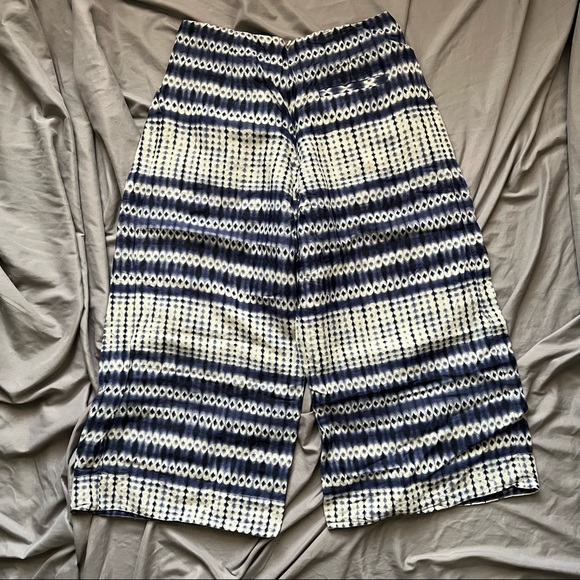 Anthropologie Corey Lynn Calter Nalu High Waist Wide Leg Cropped Pant 6 Blue - Picture 6 of 13